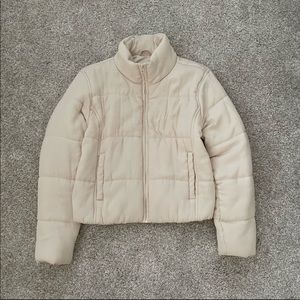 Abercrombie & Fitch Cream Puffer Jacket